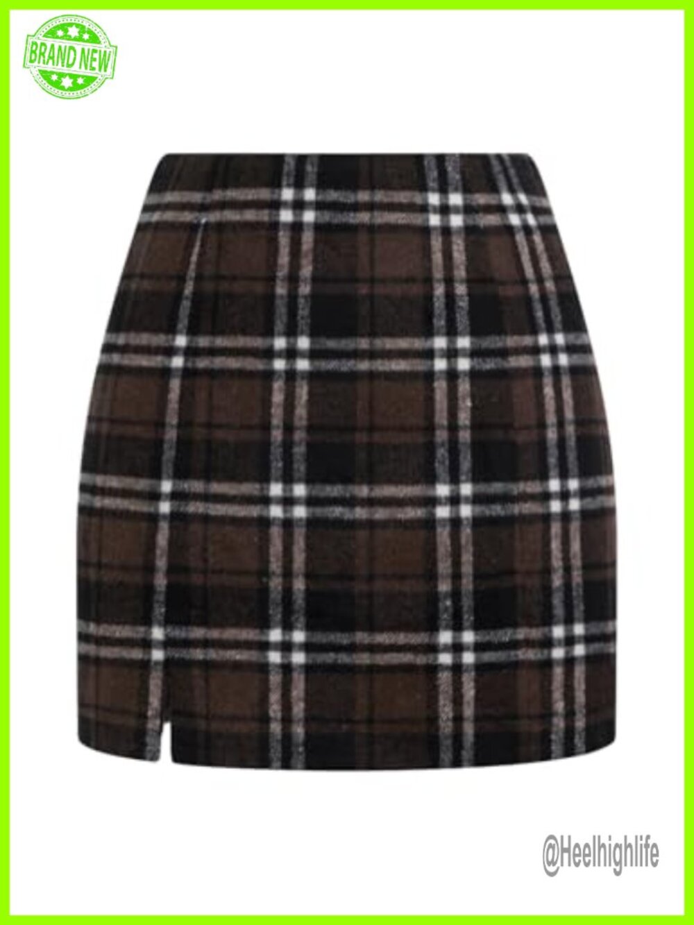 NIMIN Plaid Mini Skirt High Waisted Bodycon Fall Pencil Skirt